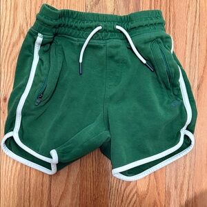 GAP Green Athletic Drawstring Shorts with White Trim